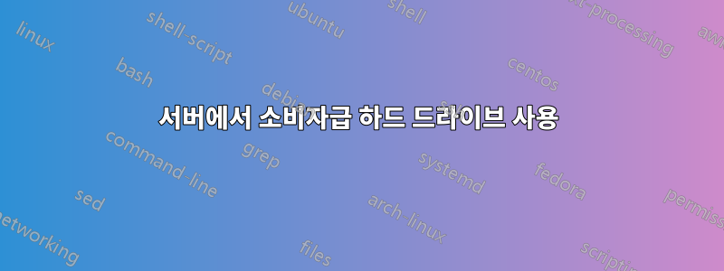 서버에서 소비자급 하드 드라이브 사용