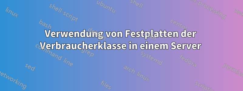 Verwendung von Festplatten der Verbraucherklasse in einem Server