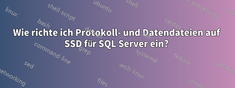 Wie richte ich Protokoll- und Datendateien auf SSD für SQL Server ein?