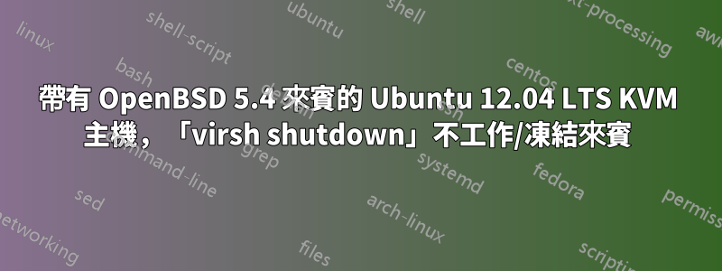 帶有 OpenBSD 5.4 來賓的 Ubuntu 12.04 LTS KVM 主機，「virsh shutdown」不工作/凍結來賓