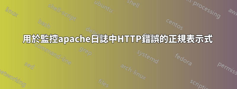 用於監控apache日誌中HTTP錯誤的正規表示式