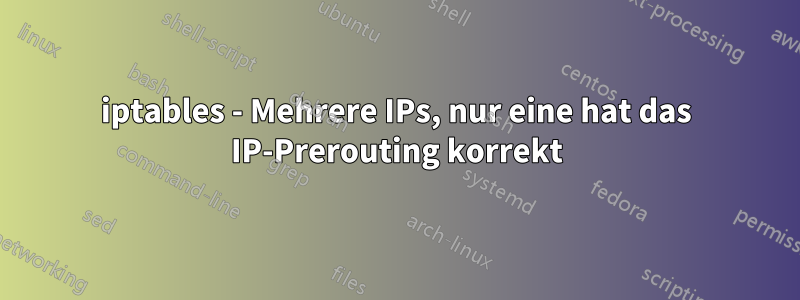 iptables - Mehrere IPs, nur eine hat das IP-Prerouting korrekt