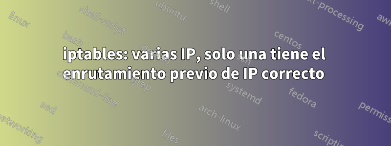 iptables: varias IP, solo una tiene el enrutamiento previo de IP correcto