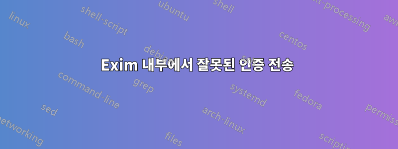 Exim 내부에서 잘못된 인증 전송