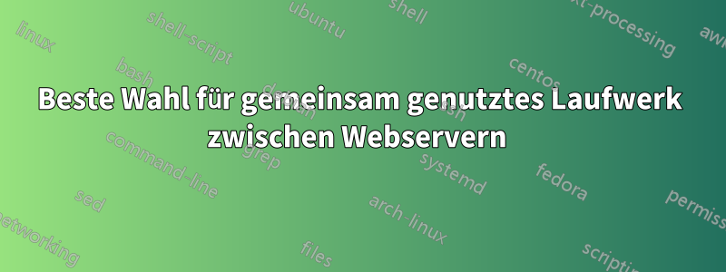 Beste Wahl für gemeinsam genutztes Laufwerk zwischen Webservern 