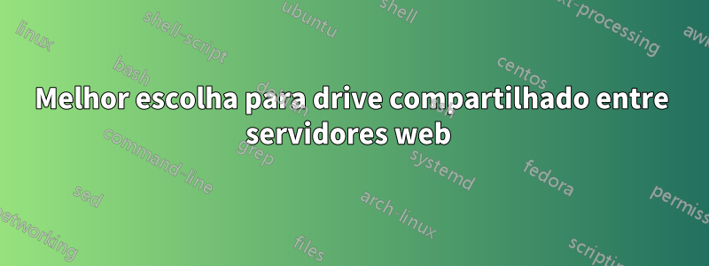 Melhor escolha para drive compartilhado entre servidores web 