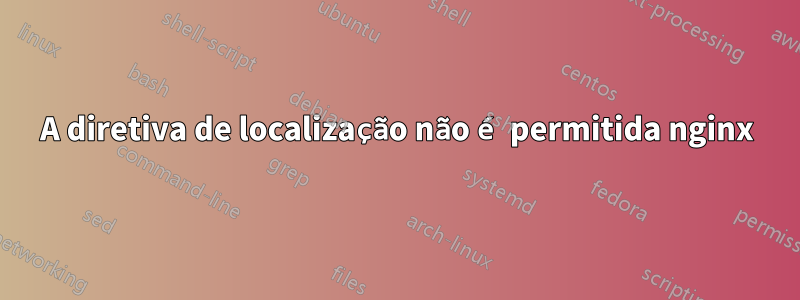 A diretiva de localização não é permitida nginx