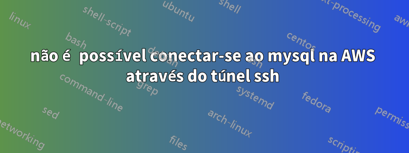 não é possível conectar-se ao mysql na AWS através do túnel ssh