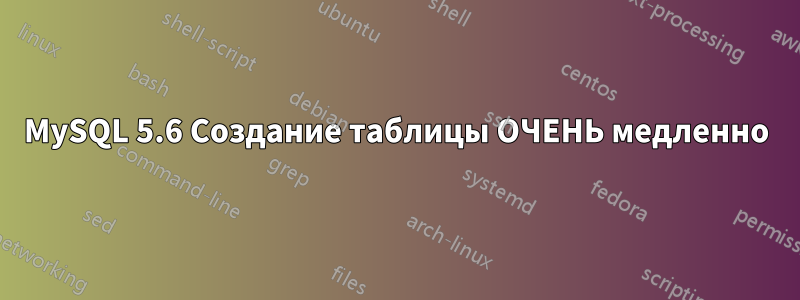 MySQL 5.6 Создание таблицы ОЧЕНЬ медленно