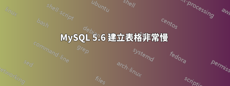 MySQL 5.6 建立表格非常慢