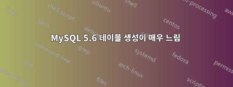 MySQL 5.6 테이블 생성이 매우 느림