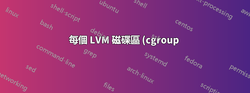 每個 LVM 磁碟區 (cgroup) 的 I/O 優先權