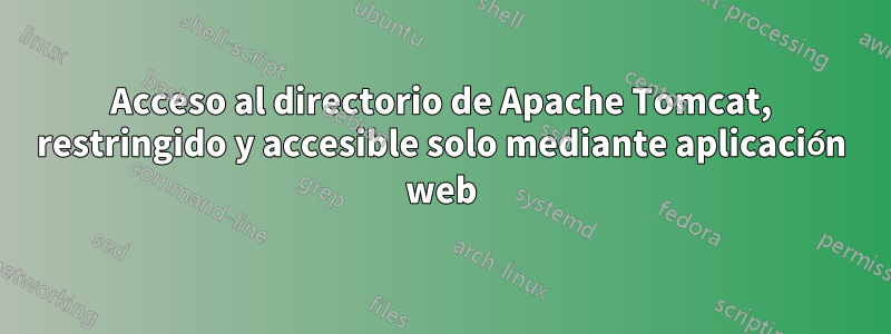 Acceso al directorio de Apache Tomcat, restringido y accesible solo mediante aplicación web