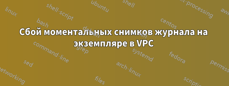 Сбой моментальных снимков журнала на экземпляре в VPC