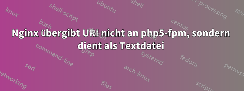 Nginx übergibt URI nicht an php5-fpm, sondern dient als Textdatei