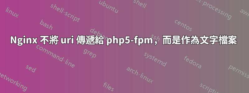 Nginx 不將 uri 傳遞給 php5-fpm，而是作為文字檔案