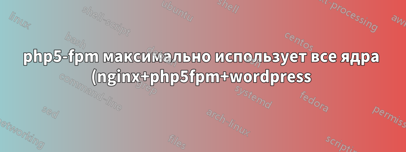 php5-fpm максимально использует все ядра (nginx+php5fpm+wordpress)
