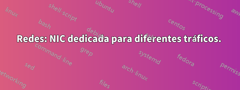 Redes: NIC dedicada para diferentes tráficos.