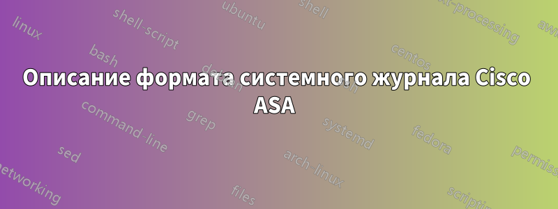 Описание формата системного журнала Cisco ASA 