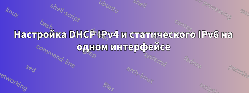 Настройка DHCP IPv4 и статического IPv6 на одном интерфейсе