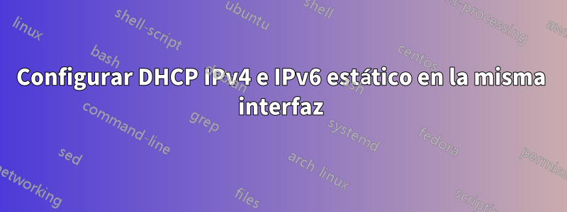 Configurar DHCP IPv4 e IPv6 estático en la misma interfaz