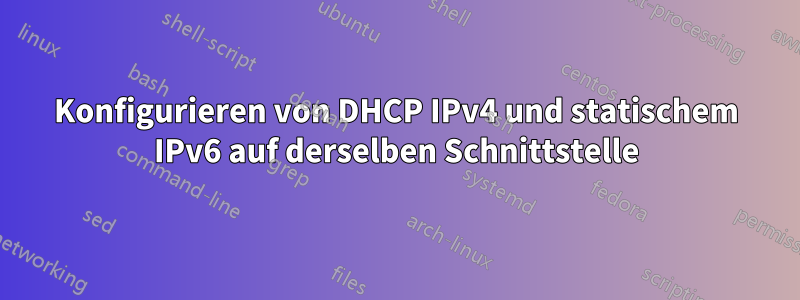 Konfigurieren von DHCP IPv4 und statischem IPv6 auf derselben Schnittstelle