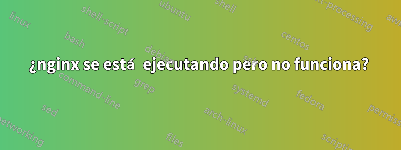 ¿nginx se está ejecutando pero no funciona?