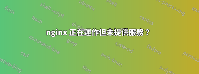 nginx 正在運作但未提供服務？