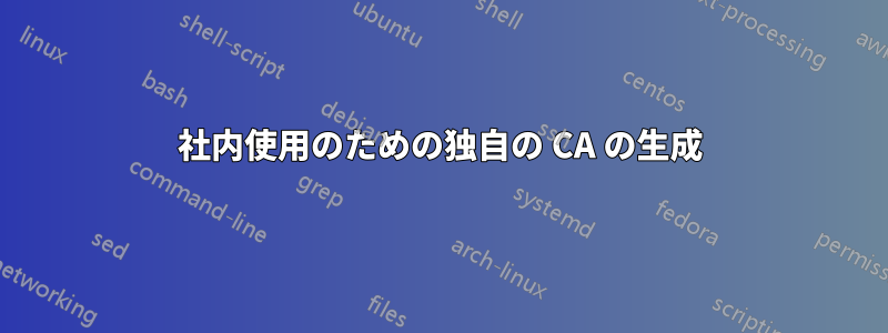 社内使用のための独自の CA の生成