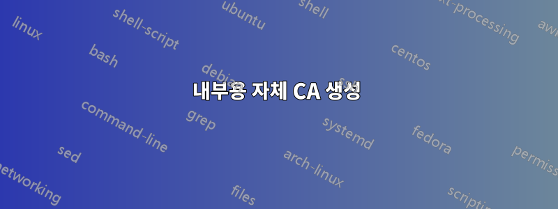 내부용 자체 CA 생성