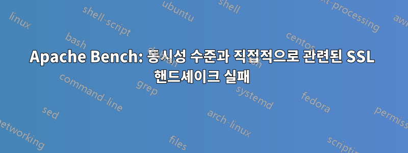 Apache Bench: 동시성 수준과 직접적으로 관련된 SSL 핸드셰이크 실패