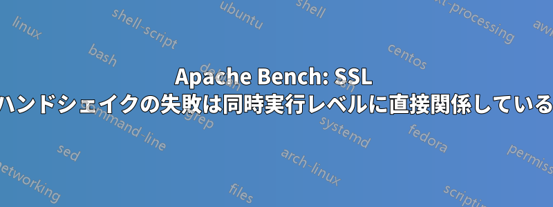 Apache Bench: SSL ハンドシェイクの失敗は同時実行レベルに直接関係している