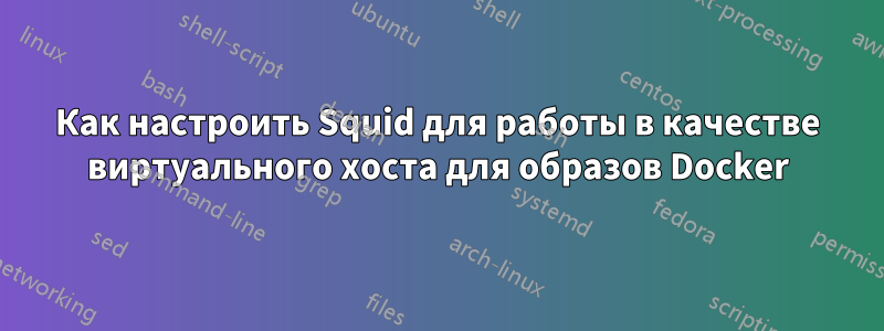 Как настроить Squid для работы в качестве виртуального хоста для образов Docker