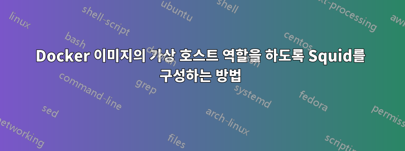 Docker 이미지의 가상 호스트 역할을 하도록 Squid를 구성하는 방법