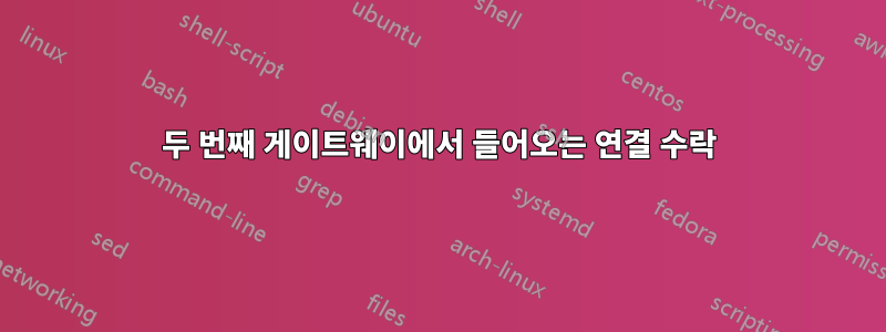 두 번째 게이트웨이에서 들어오는 연결 수락