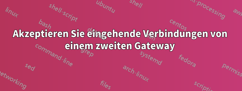 Akzeptieren Sie eingehende Verbindungen von einem zweiten Gateway