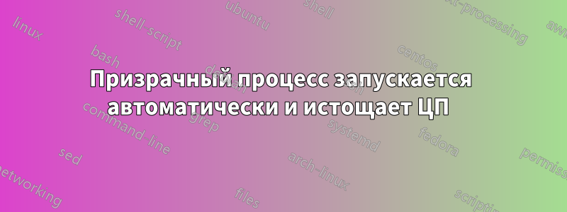 Призрачный процесс запускается автоматически и истощает ЦП 