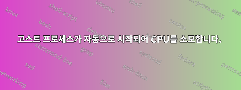 고스트 프로세스가 자동으로 시작되어 CPU를 소모합니다.