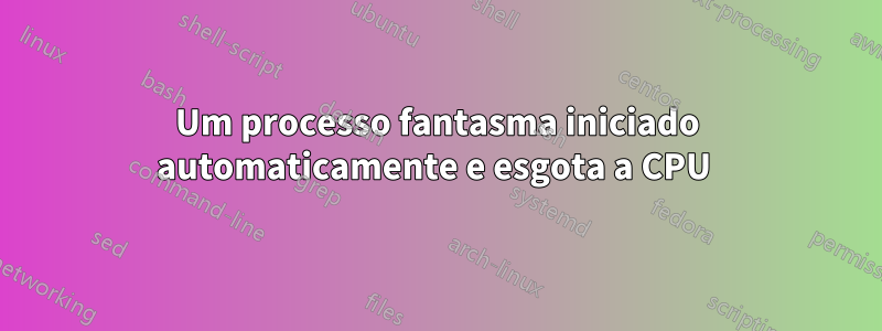 Um processo fantasma iniciado automaticamente e esgota a CPU 