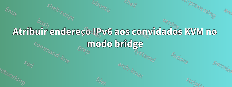 Atribuir endereço IPv6 aos convidados KVM no modo bridge