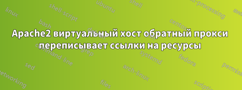 Apache2 виртуальный хост обратный прокси переписывает ссылки на ресурсы