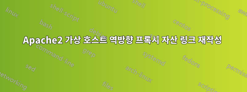 Apache2 가상 호스트 역방향 프록시 자산 링크 재작성