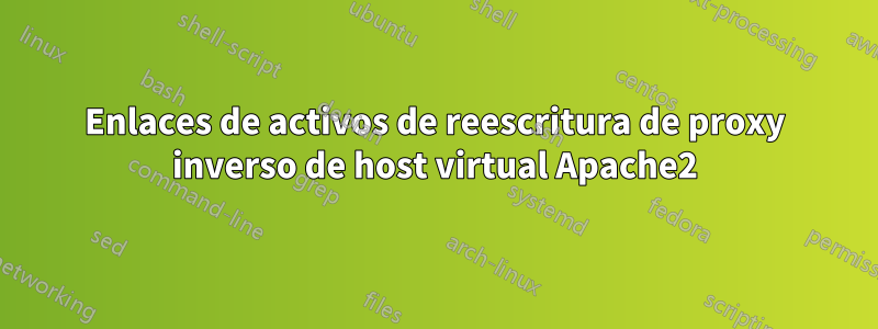 Enlaces de activos de reescritura de proxy inverso de host virtual Apache2