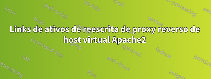 Links de ativos de reescrita de proxy reverso de host virtual Apache2