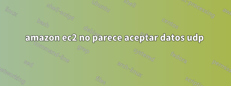 amazon ec2 no parece aceptar datos udp