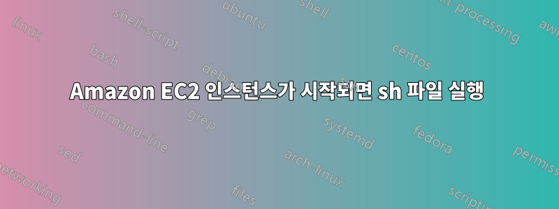 Amazon EC2 인스턴스가 시작되면 sh 파일 실행