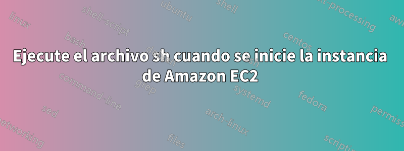 Ejecute el archivo sh cuando se inicie la instancia de Amazon EC2