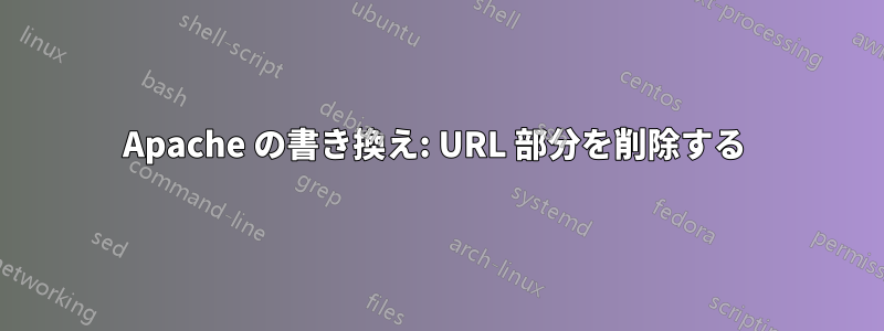 Apache の書き換え: URL 部分を削除する 