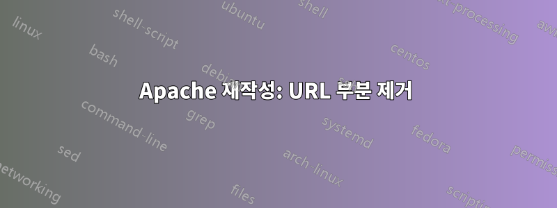 Apache 재작성: URL 부분 제거