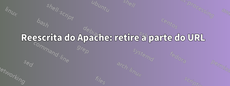 Reescrita do Apache: retire a parte do URL 